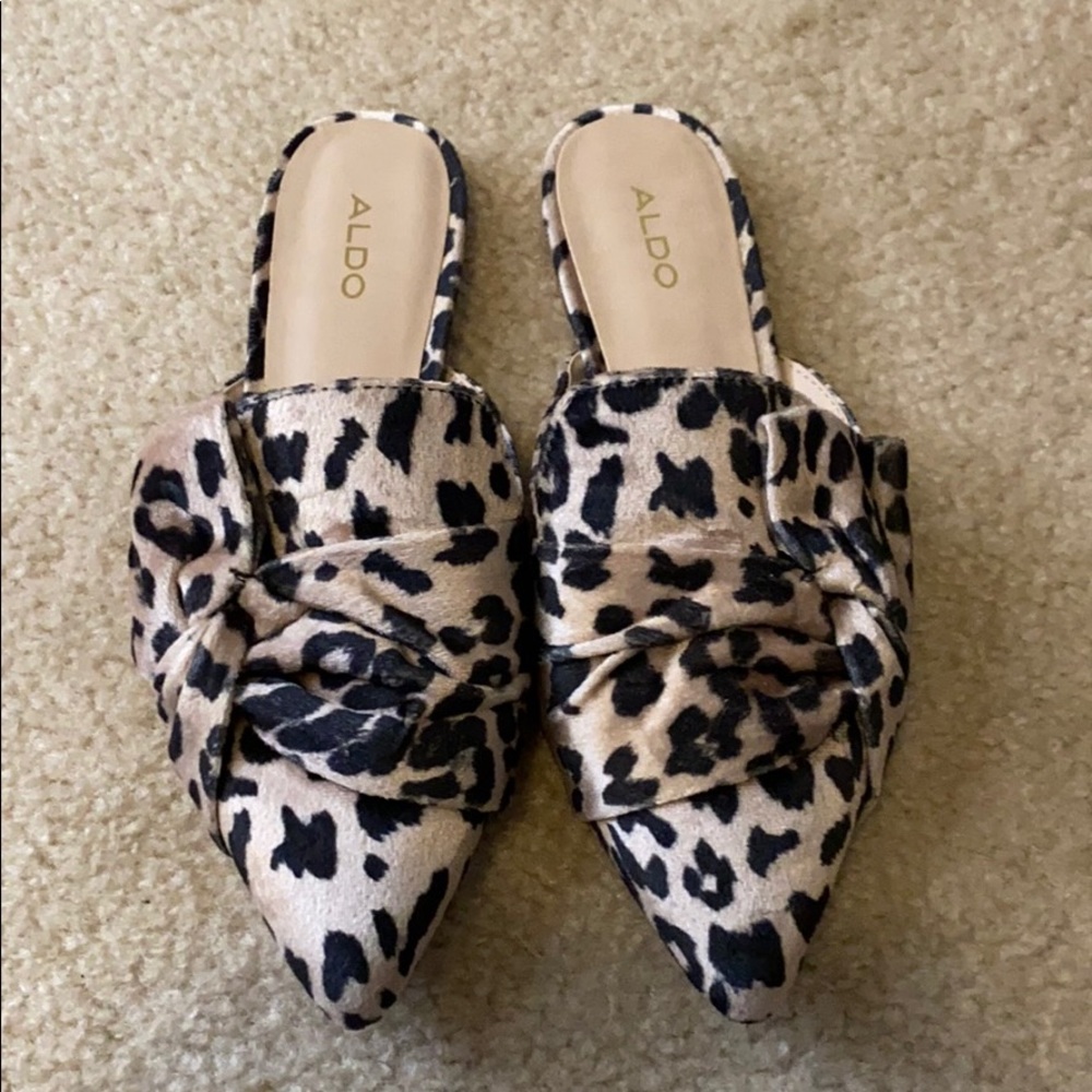 ALDO Velvet Cheetah slippers